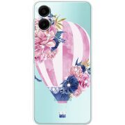 Чохол зі стразами Samsung Galaxy A07s (A077) Pink Air Baloon