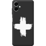 Чорний чохол BoxFace Samsung Galaxy A07s (A077) Білий хрест ЗСУ