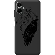 Чорний чохол BoxFace Samsung Galaxy A07s (A077) Wolf and Raven