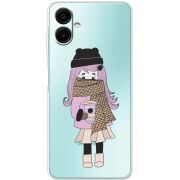 Прозорий чохол BoxFace Samsung Galaxy A08 (A085) Winter Morning Girl