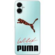 Прозорий чохол BoxFace Samsung Galaxy A08 (A085) Wild Cat