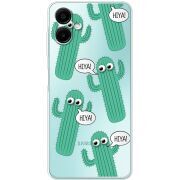 Прозорий чохол BoxFace Samsung Galaxy A08 (A085) с 3D-глазками HIYA