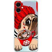 Прозорий чохол BoxFace Samsung Galaxy A08 (A085) Winter Puggy