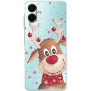 Прозорий чохол BoxFace Samsung Galaxy A08 (A085) Winter Deer