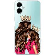 Прозорий чохол BoxFace Samsung Galaxy A08 (A085) Queen and Princess