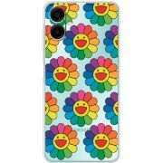 Прозорий чохол BoxFace Samsung Galaxy A08 (A085) Hippie Flowers