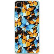 Прозорий чохол BoxFace Samsung Galaxy A08 (A085) Butterfly Morpho