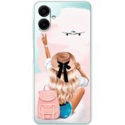 Прозорий чохол BoxFace Samsung Galaxy A08 (A085) Travel Girl
