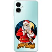 Прозорий чохол BoxFace Samsung Galaxy A08 (A085) Cool Santa
