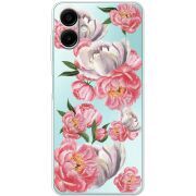 Прозорий чохол BoxFace Samsung Galaxy A08 (A085) Peony Watercolor Style