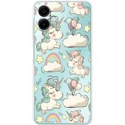 Прозорий чохол BoxFace Samsung Galaxy A08 (A085) Unicorns