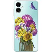 Прозорий чохол BoxFace Samsung Galaxy A08 (A085) My Bouquet