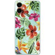 Прозорий чохол BoxFace Samsung Galaxy A08 (A085) Tropical Flowers