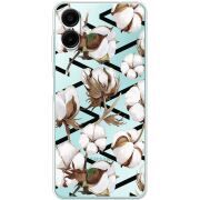 Прозорий чохол BoxFace Samsung Galaxy A08 (A085) Cotton flowers