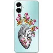Чохол зі стразами Samsung Galaxy A08 (A085) Heart