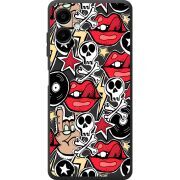 Чорний чохол BoxFace Samsung Galaxy A08 (A085) Rock Graffiti