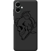 Чорний чохол BoxFace Samsung Galaxy A08 (A085) Skull and Roses