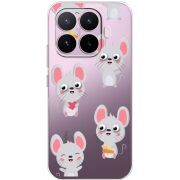 Прозорий чохол BoxFace Xiaomi 17T с 3D-глазками Mouse