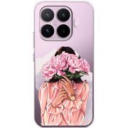 Прозорий чохол BoxFace Xiaomi 17T Девушка с Пионами