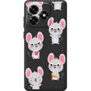 Прозрачный чехол BoxFace Honor X5c Plus с 3D-глазками Mouse