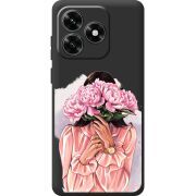 Прозрачный чехол BoxFace Honor X5c Plus Девушка с Пионами