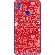 Чехол Uprint Honor Note 10 Happy Valentines