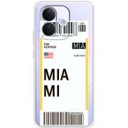 Прозорий чохол BoxFace Xiaomi Redmi Note 17 Pro Ticket Miami