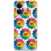 Прозорий чохол BoxFace Xiaomi Redmi Note 17 Pro Hippie Flowers