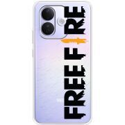 Прозорий чохол BoxFace Xiaomi Redmi Note 17 Pro Free Fire Black Logo
