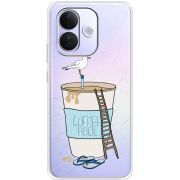 Прозорий чохол BoxFace Xiaomi Redmi Note 17 Pro Segull in Cofee Pool