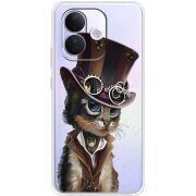Прозорий чохол BoxFace Xiaomi Redmi Note 17 Pro Steampunk Cat