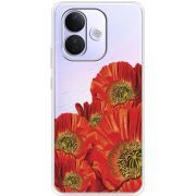 Прозорий чохол BoxFace Xiaomi Redmi Note 17 Pro Red Poppies