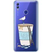 Прозрачный чехол Uprint Honor Note 10 Segull in Cofee Pool