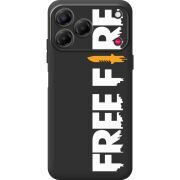 Чорний чохол BoxFace Nubia V80 Design Free Fire White Logo