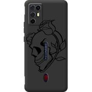 Чорний чохол BoxFace Nubia RedMagic 6R Skull and Roses
