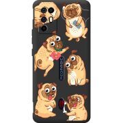 Прозорий чохол BoxFace Nubia RedMagic 6R с 3D-глазками Pug