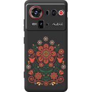 Чорний чохол BoxFace Nubia Z80 Ultra Ukrainian Ornament