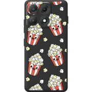 Прозорий чохол BoxFace Moto Edge 70 Max с 3D-глазками Popcorn