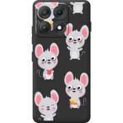 Прозорий чохол BoxFace Moto Edge 70 Max с 3D-глазками Mouse