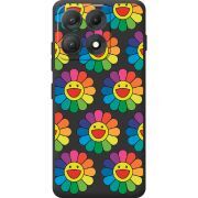 Прозорий чохол BoxFace Moto Edge 70 Max Hippie Flowers