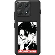 Чорний чохол BoxFace Moto Edge 70 Max Attack On Titan - Ackerman