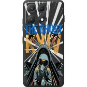 Чорний чохол BoxFace Moto Edge 70 Max Привид Києва в дії