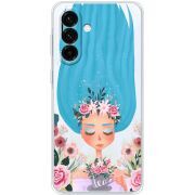 Прозорий чохол BoxFace Samsung Galaxy A18 (A185) Blue Hair