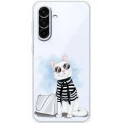 Прозорий чохол BoxFace Samsung Galaxy A18 (A185) Cat Style