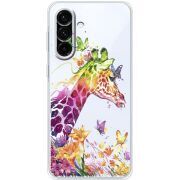 Прозорий чохол BoxFace Samsung Galaxy A18 (A185) Colorful Giraffe
