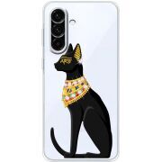 Чохол зі стразами Samsung Galaxy A18 (A185) Egipet Cat