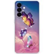 Чохол зі стразами Samsung Galaxy A18 (A185) Butterflies