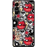 Чорний чохол BoxFace Samsung Galaxy A18 (A185) Rock Graffiti
