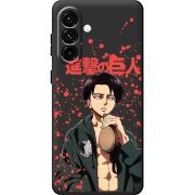 Чорний чохол BoxFace Samsung Galaxy A18 (A185) Атака Титанов Леви