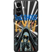 Чорний чохол BoxFace Samsung Galaxy A18 (A185) Привид Києва в дії